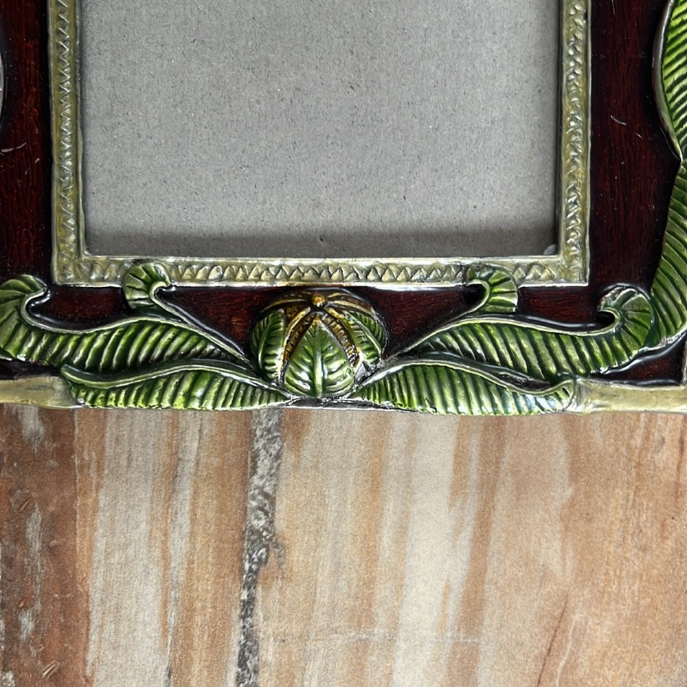 Enamel Parrot Picture Frame - Picture 3 of 11